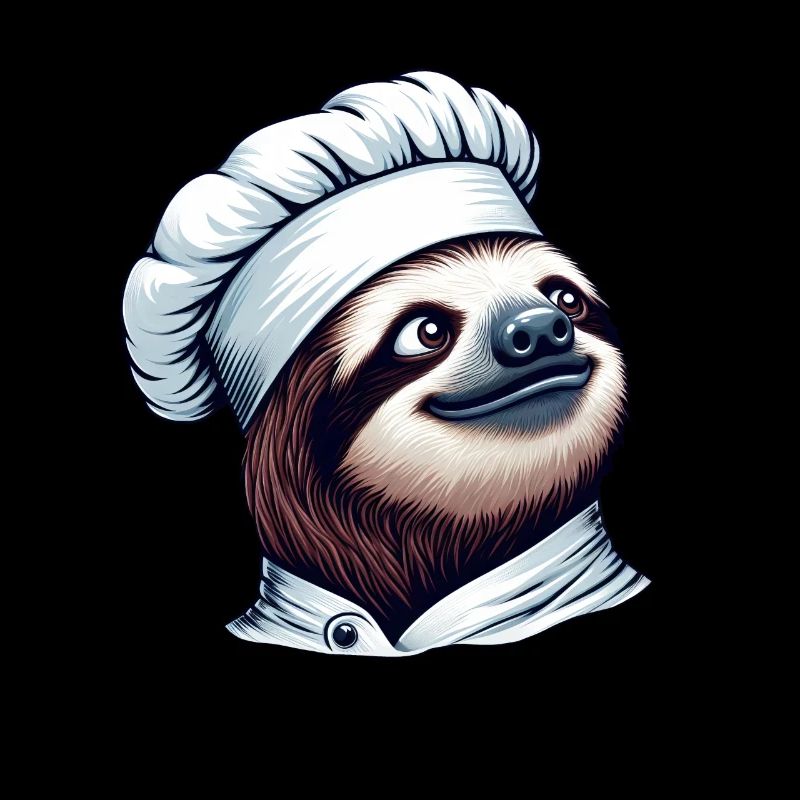 Proud Sloth Chef: Master at the Stove