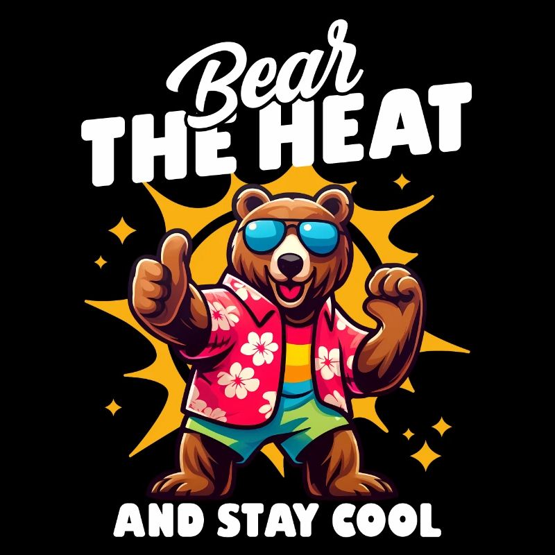 Cooler Bär mit Sonnenbrille und Wortspiel Spruch