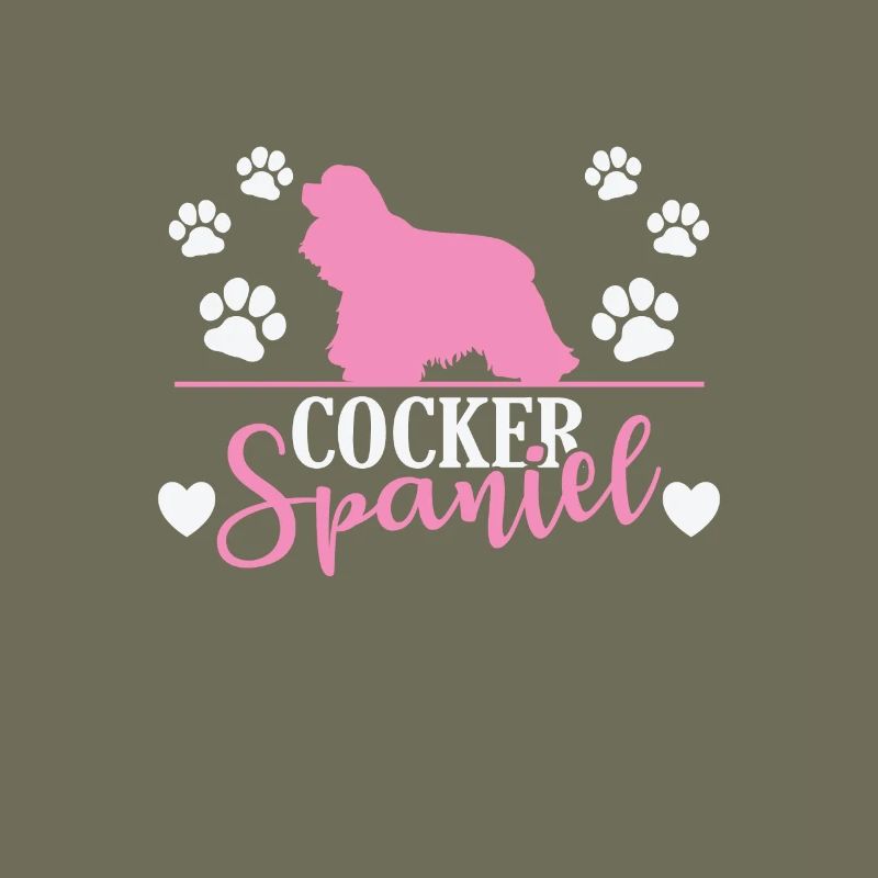Cocker Spaniel avec empreinte de patte