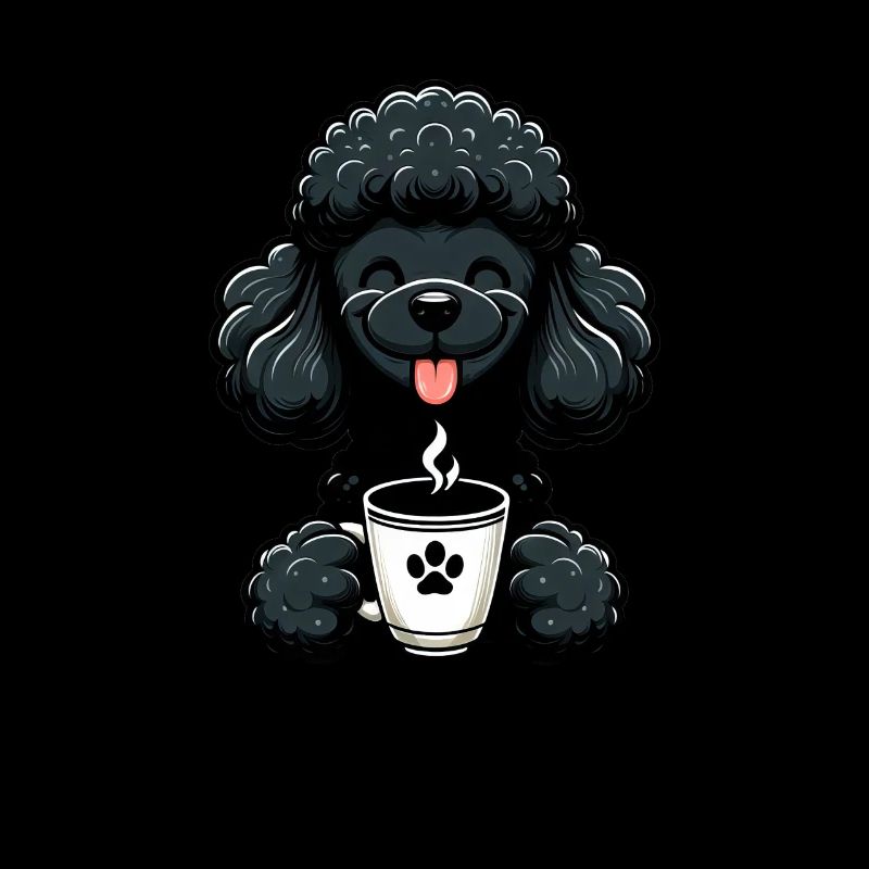 Caniche noir Café Rien que noir