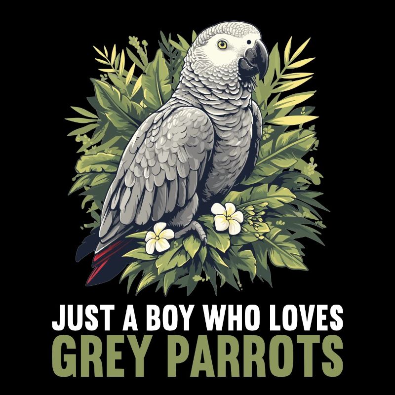 Perroquets gris d’Afrique