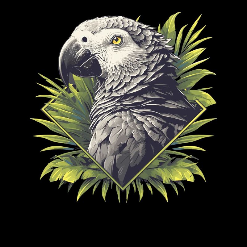 Perroquets gris d’Afrique