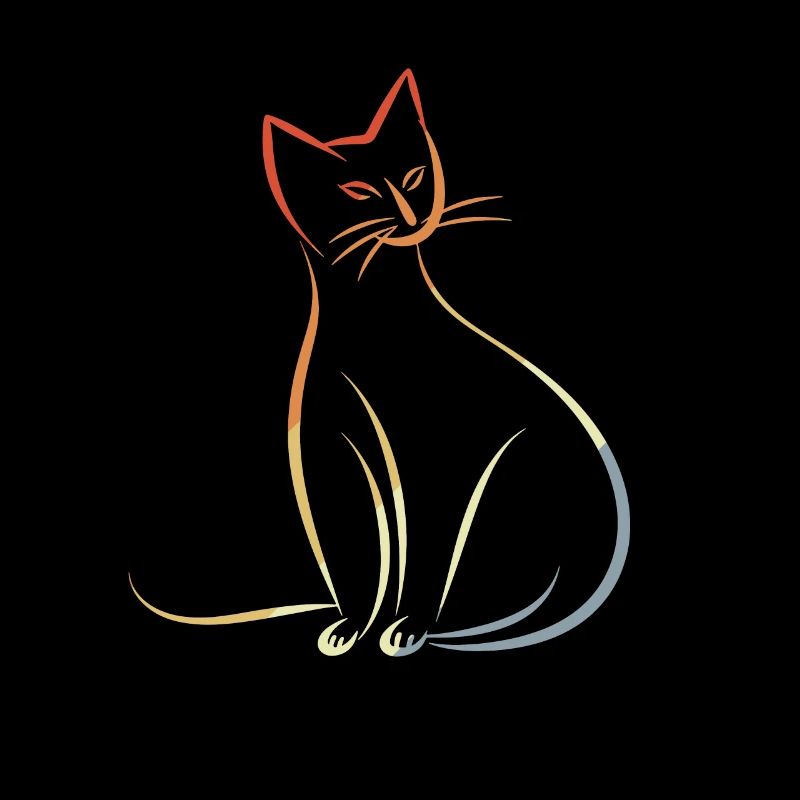 Katze Skizze Retro