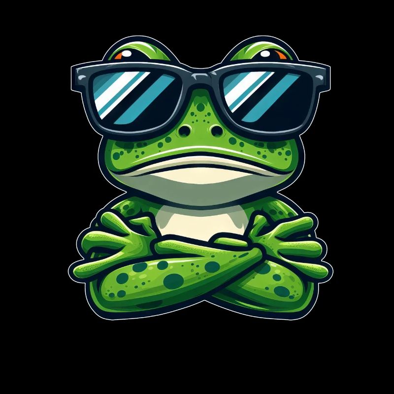 Cool Frog Toad Toad Sunglasses Cartoon