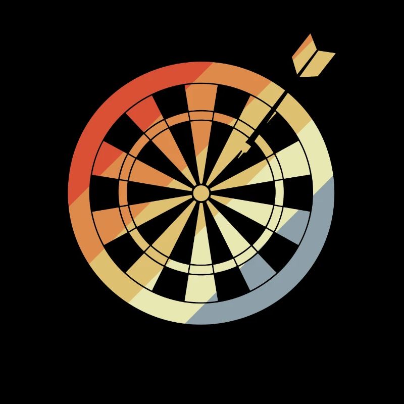 Dartscheibe Skizze Vintage