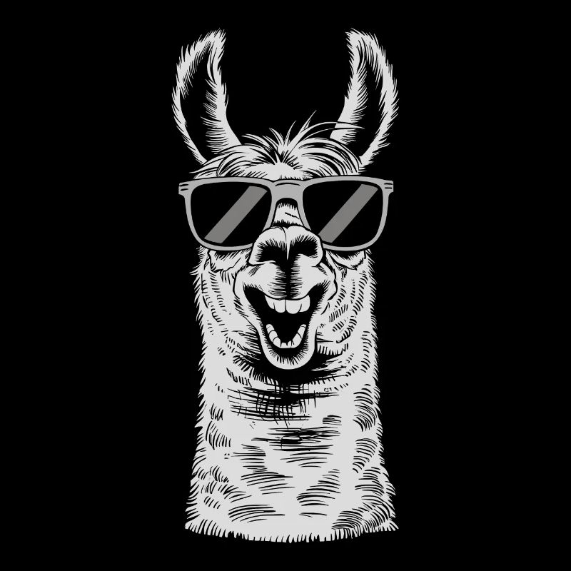 Cool llama with sunglasses