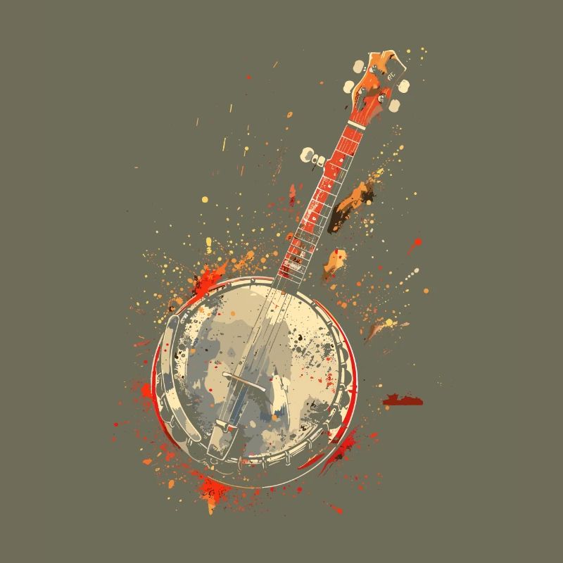 Banjo Éclaboussures de Couleur