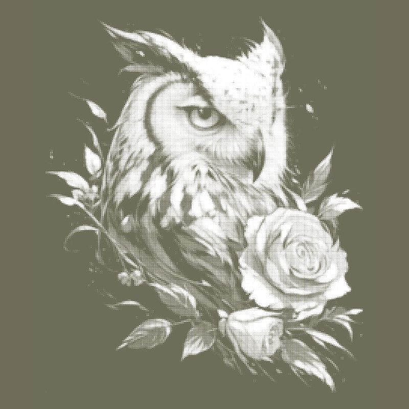 Blumen Rose Eule Ästhetik Nachteule Vogel Geschenk