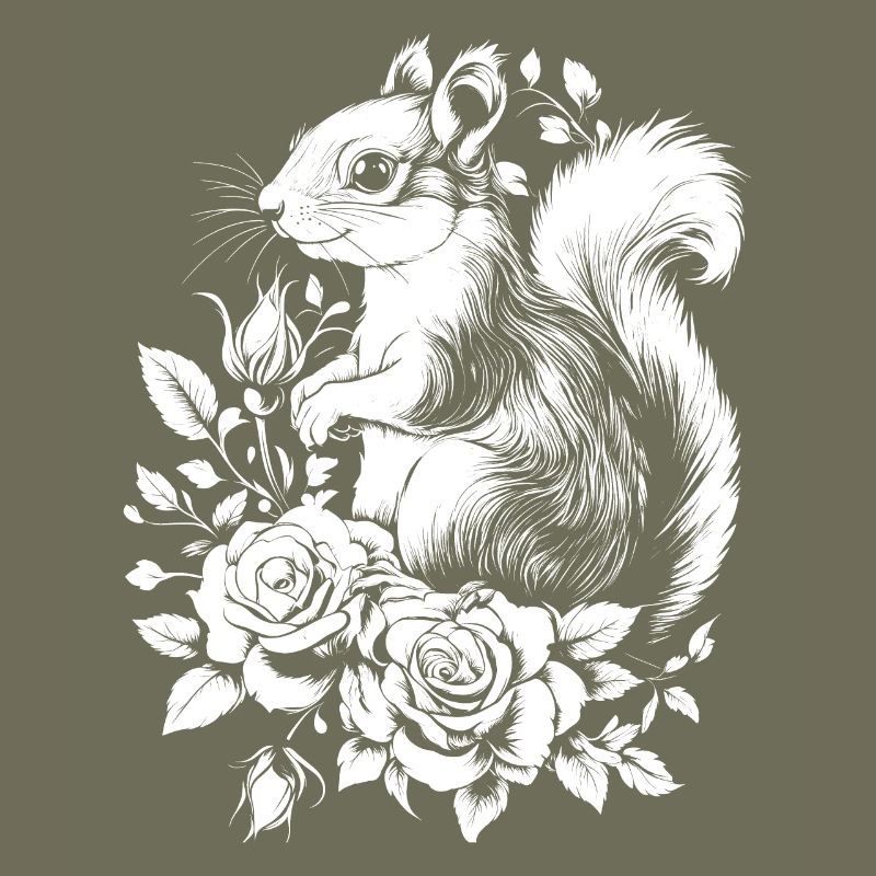 Eichhörnchen Ästhetik Rose Blumen Hörnchen