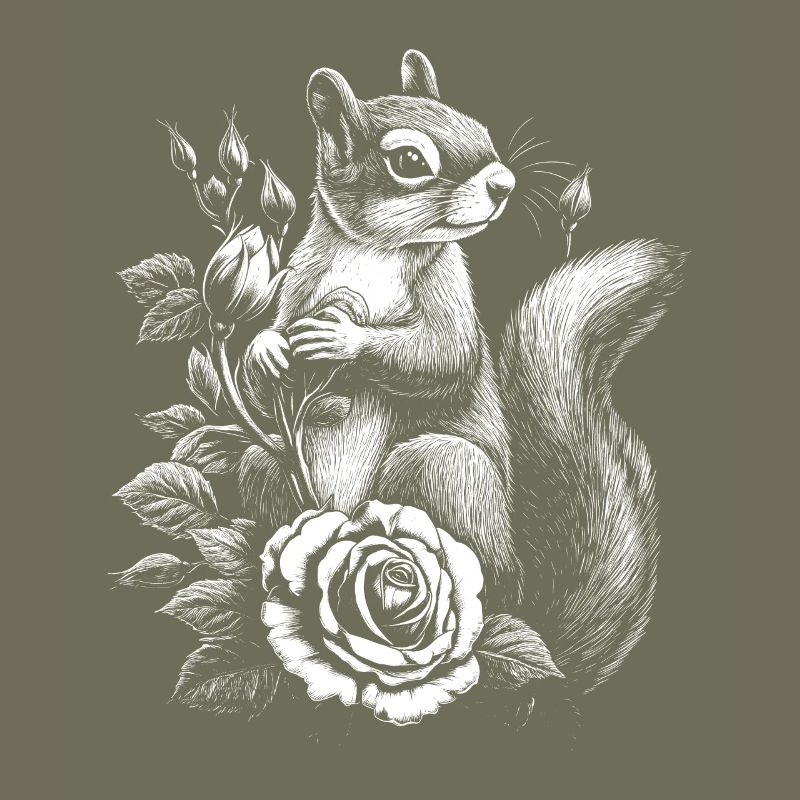Eichhörnchen Rose Blumen Ästhetik Hörnchen
