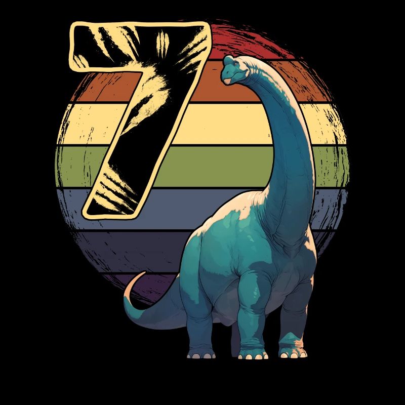 Brachiosaurus 7 Jahre 7. Geburtstag Geschenk