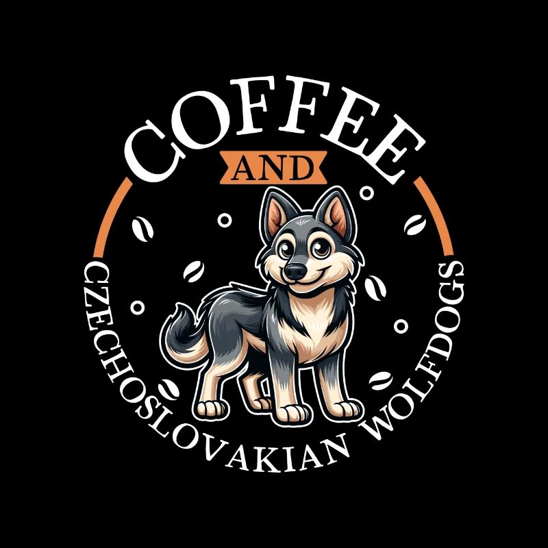 Coffee and Czechoslovakian Wolfdog