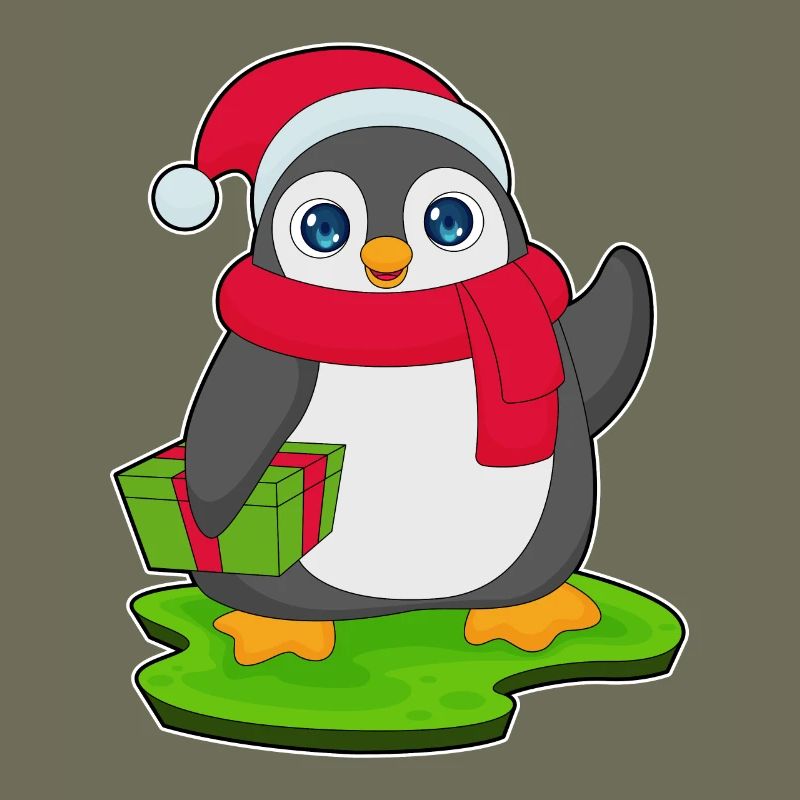 Écharpe de Noël Pingouin