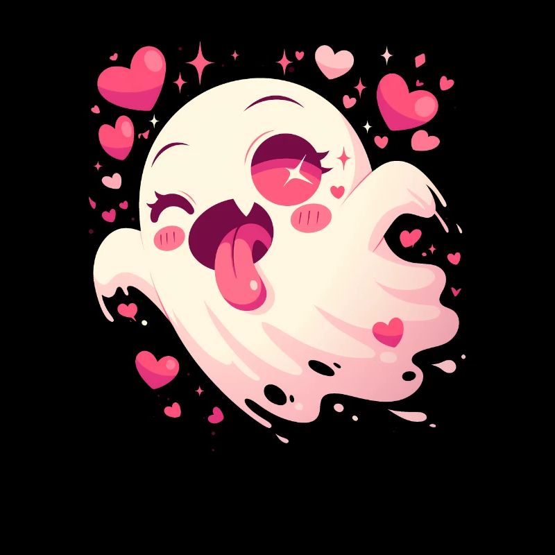 Cute Geist Gespenst Herzchen Halloween Spuk