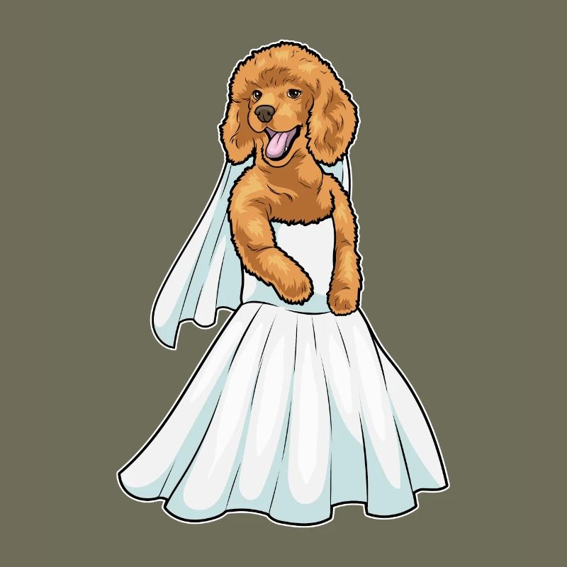 Robe de mariée caniche