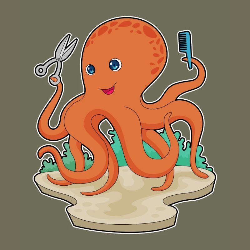Octopus Coiffeur Ciseaux