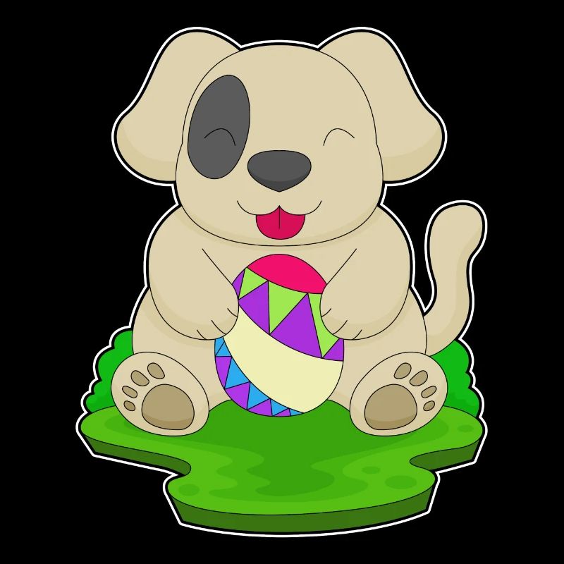 Hund Ostern Osterei