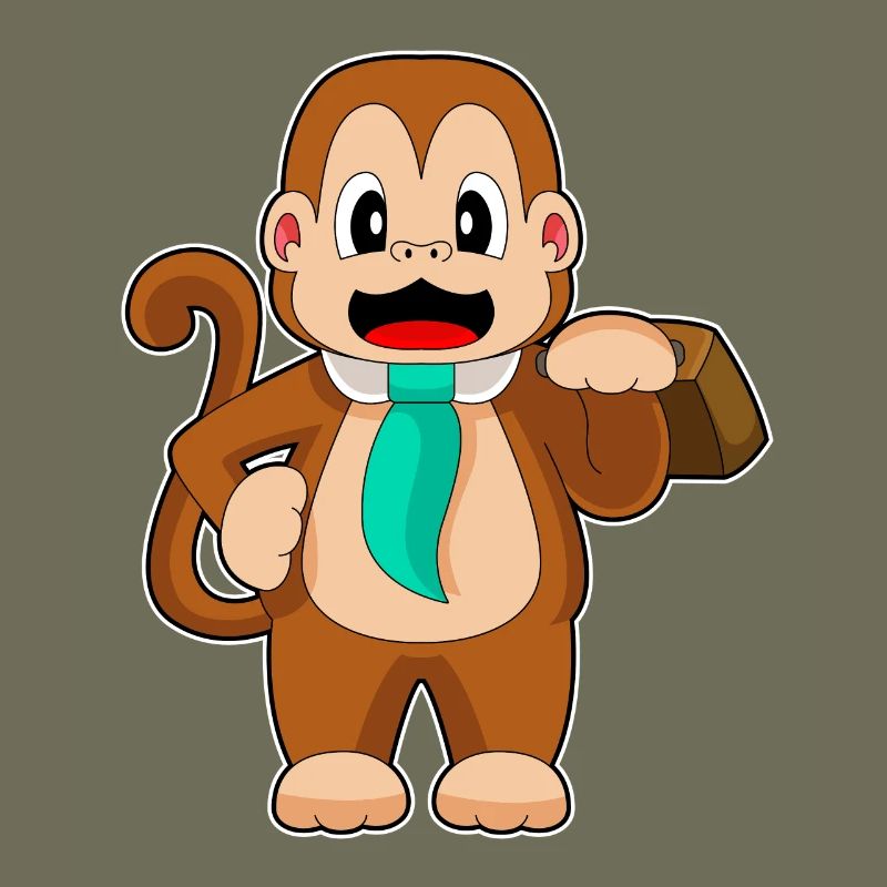 Monkey Entrepreneur Porte-documents