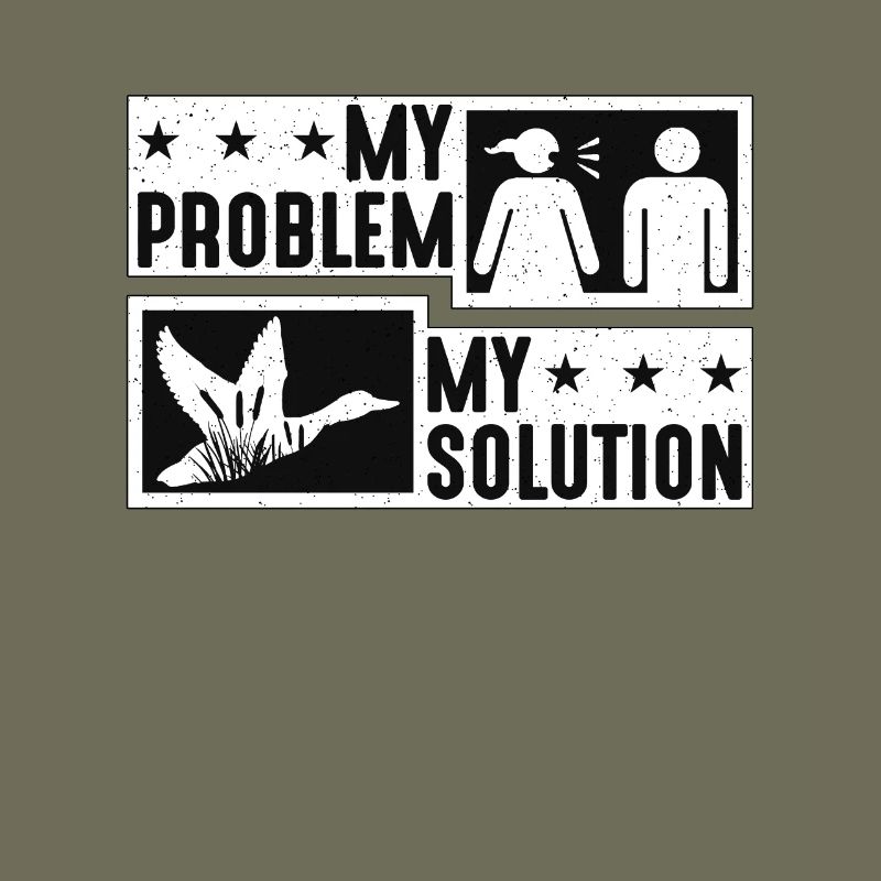 Mallard Duck My Problem My Solution Pictogram Dad