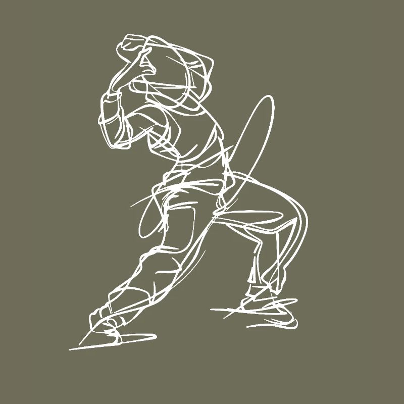Breakdancer Line Art