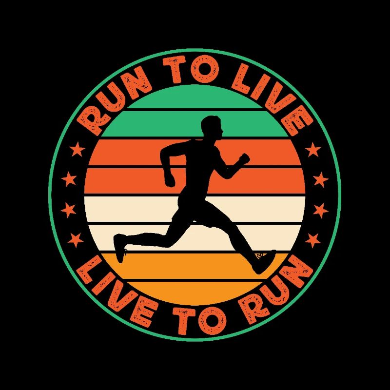 Running Run To Live Live To Run Marathon Runner