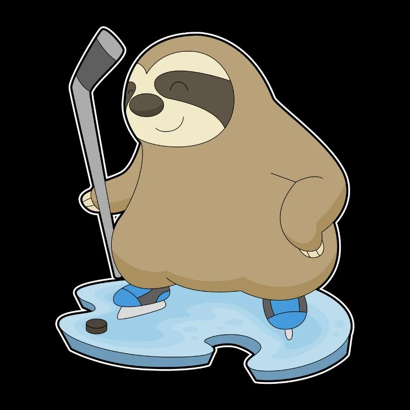 Faultier Eishockey Eishockeyschläger