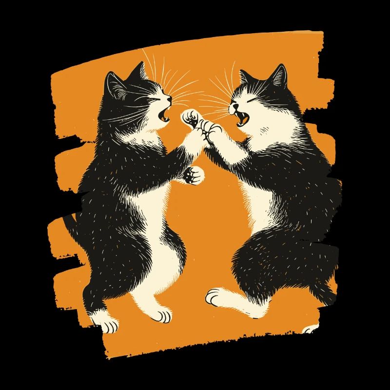 Japanischer Katzen Kampf