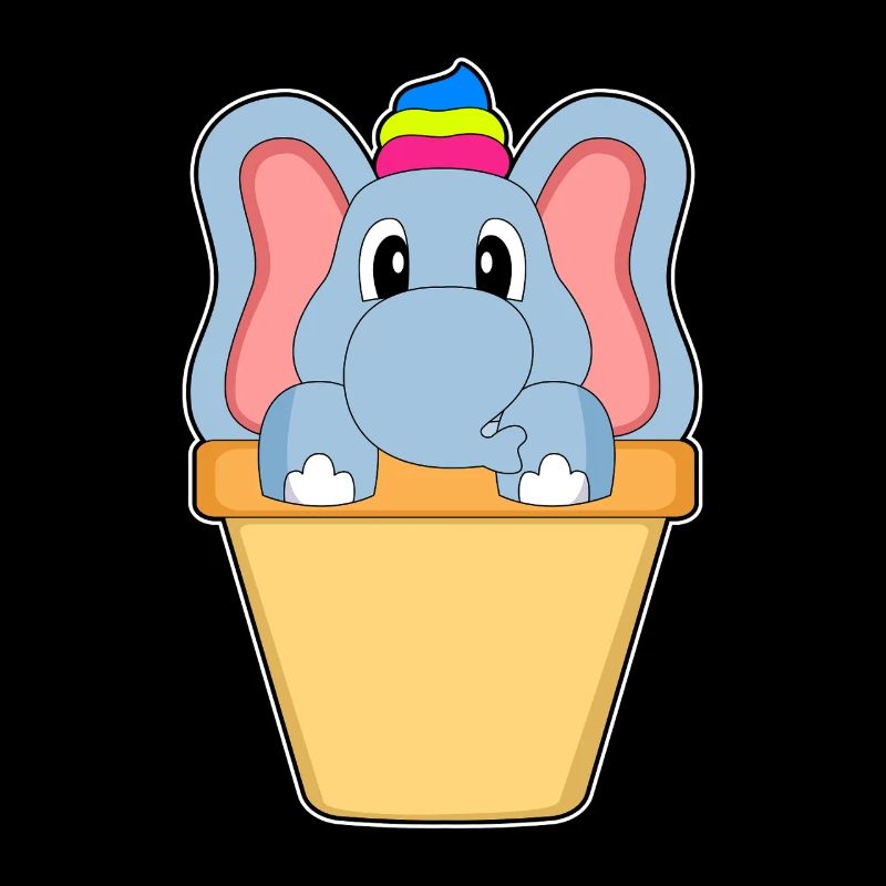 Glace à la gaufre d’éléphant