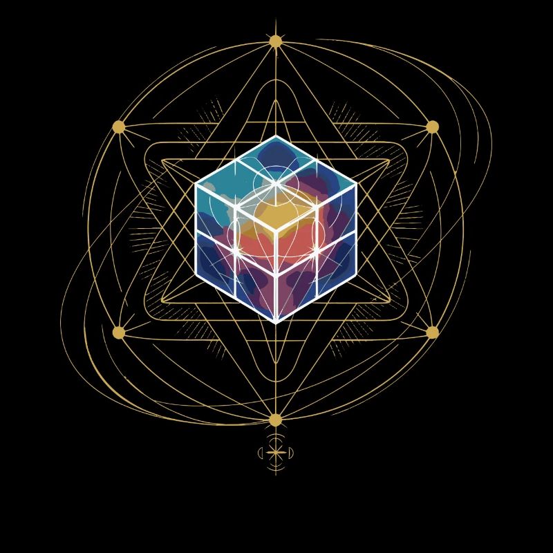 Le cube de Métatron Géométrie sacrée Art cosmique