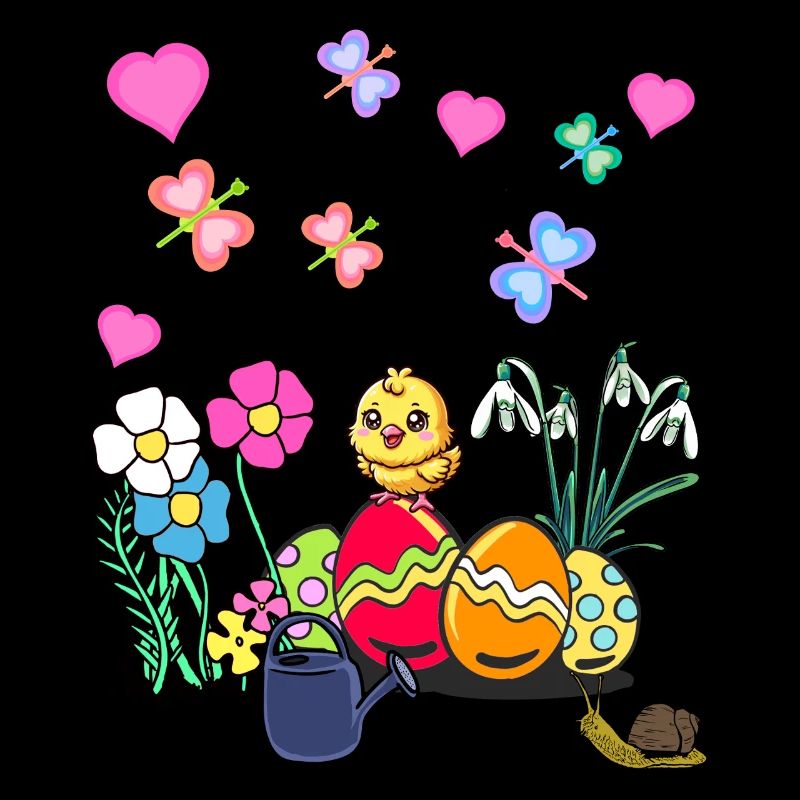 Easter Spring Kids Child Baby Chick Easter Eggs