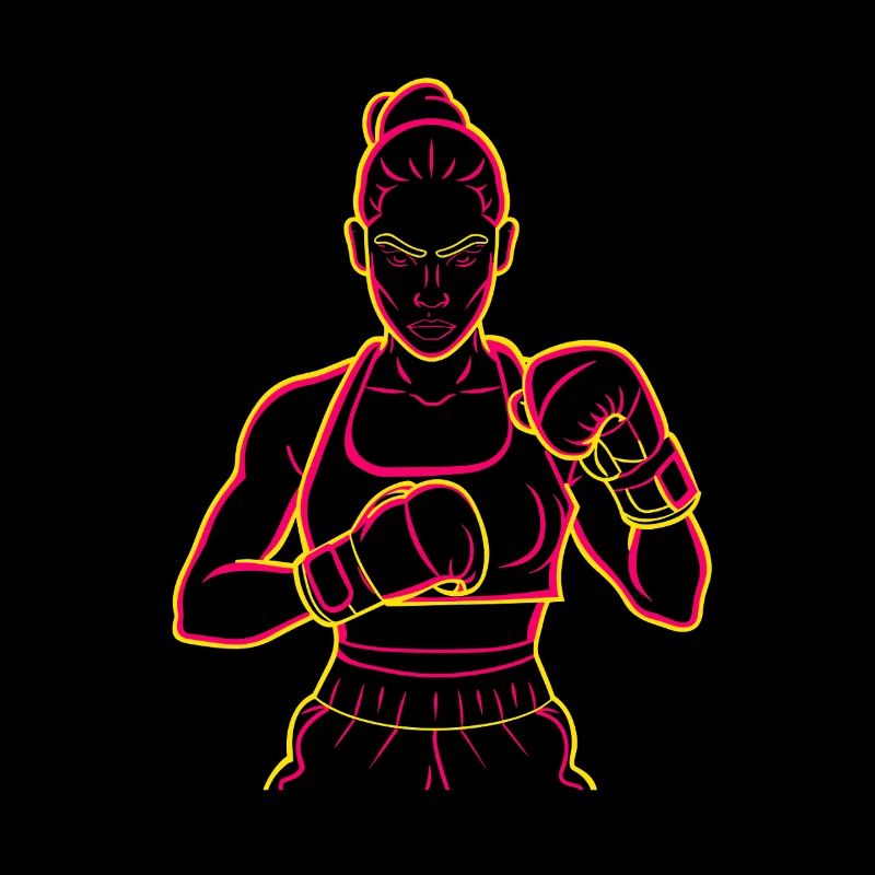 Boxerin Zeichnung