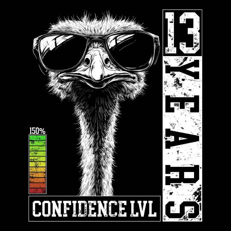 oiseau autruche lunettes de soleil 13 ans anniversaire