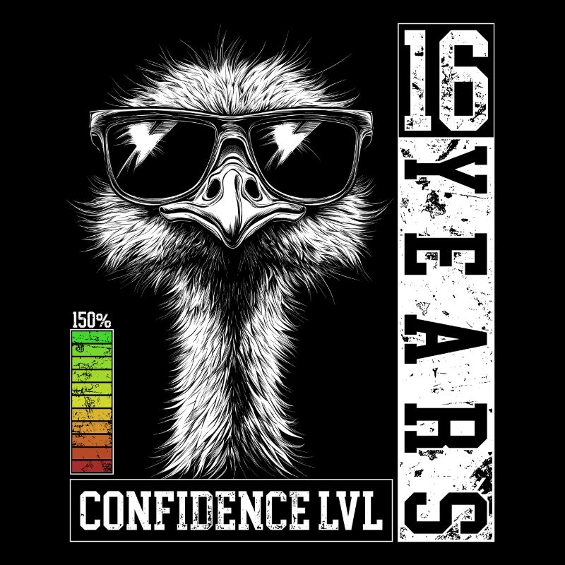 Autruche oiseau lunettes de soleil 16 ans anniversaire