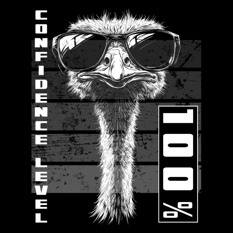 oiseau autruche lunettes de soleil confiant cadeau