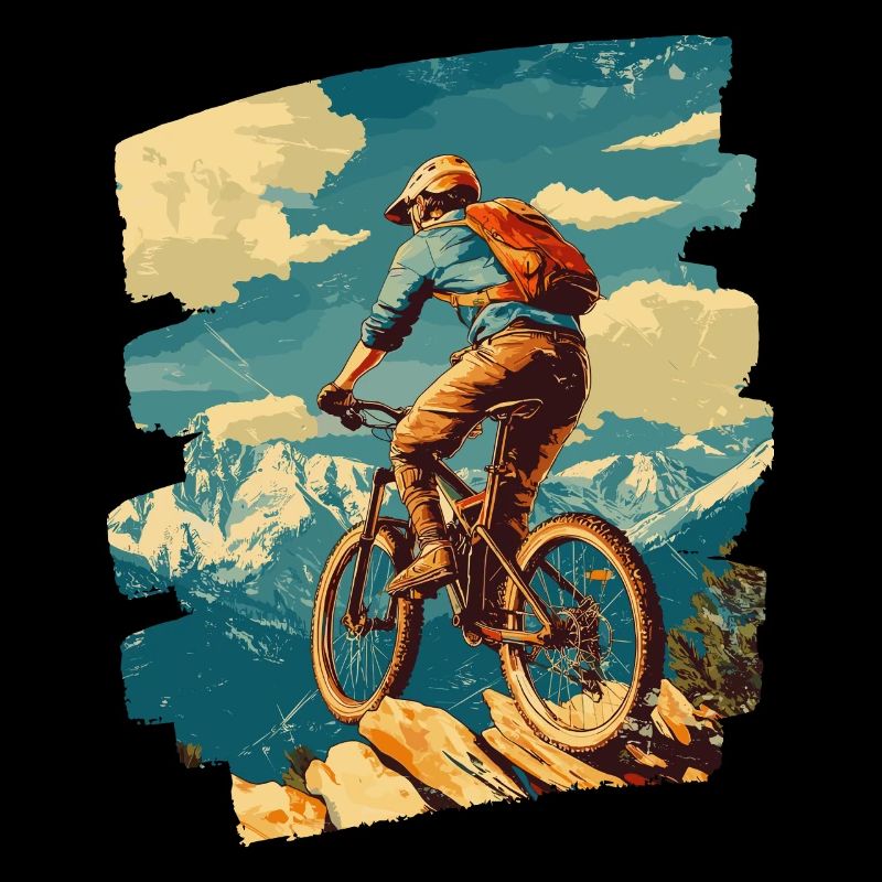 Mountainbiker MTB Berge Radsport
