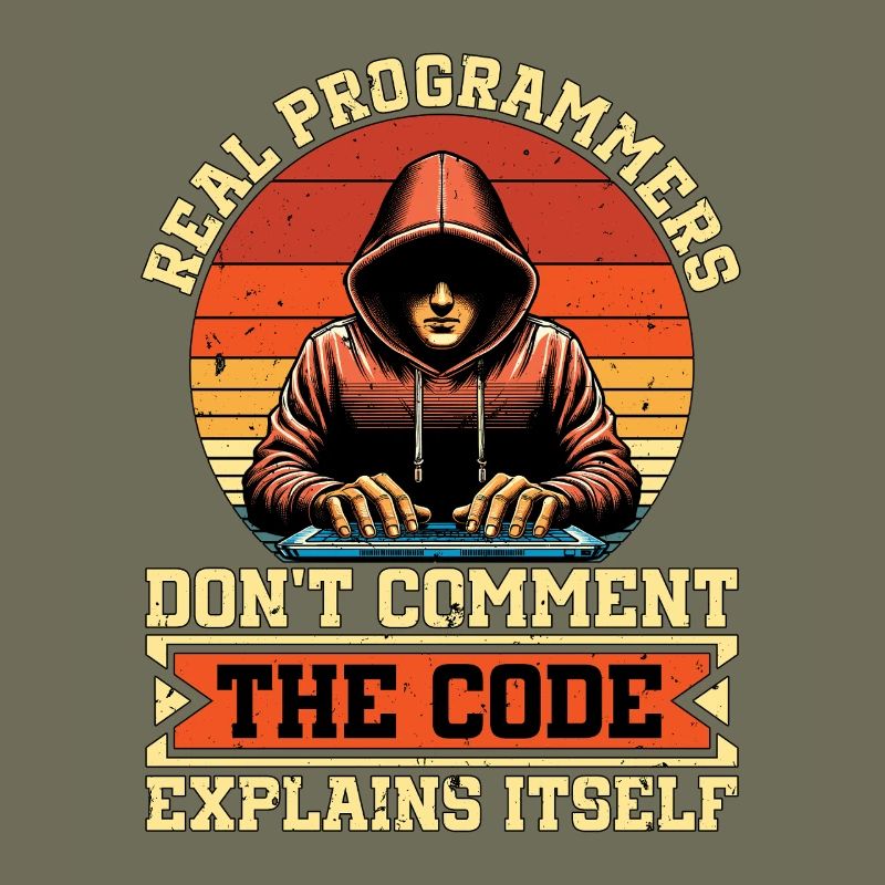 Coder Real Programmers Don't Comment Web Developer