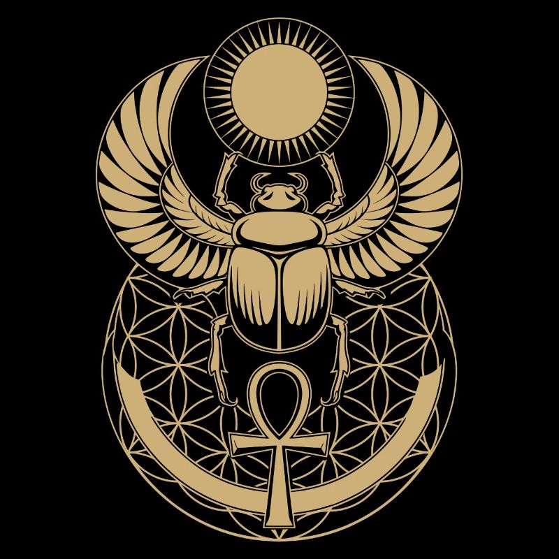 Sacred Winged Scarab | Egyptian Solar Emblem