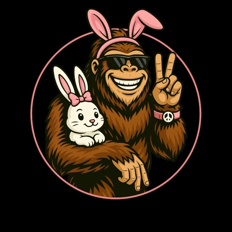 Easter, Funny Easter Bunny, Bigfoot, Easter