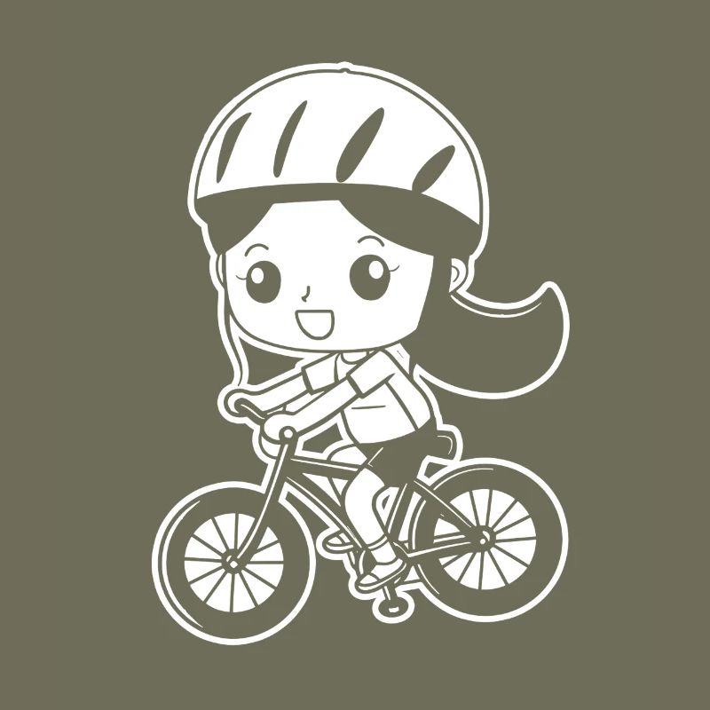 Cyclist Comic Style