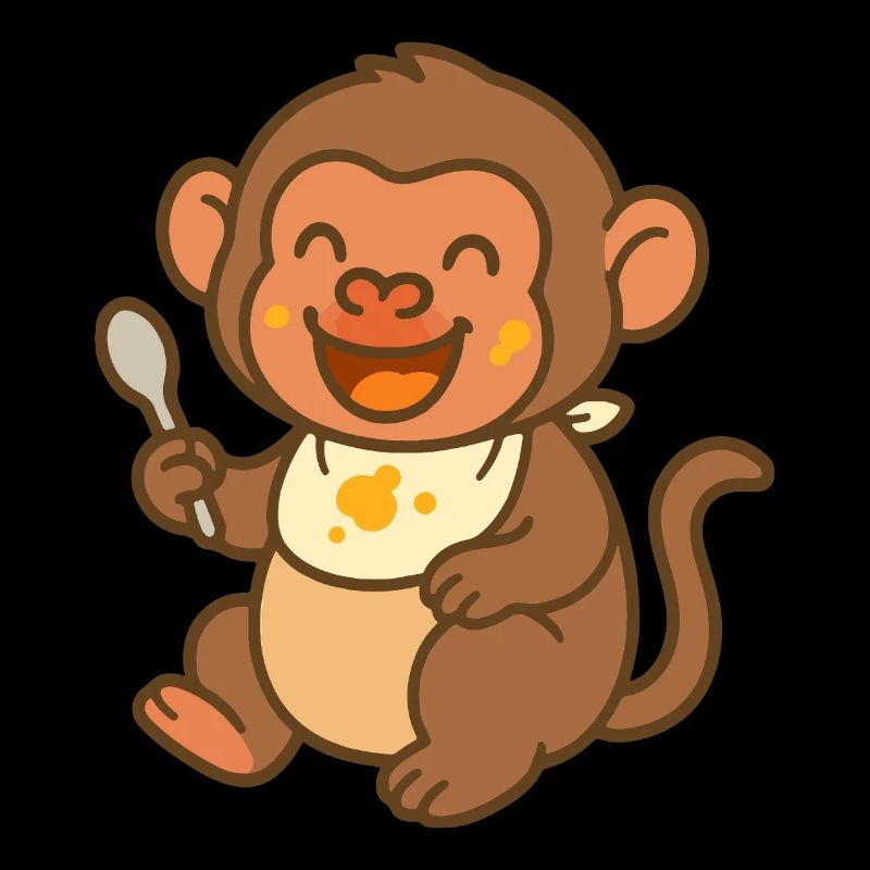 Feeding with the baby monkey – fun on the spoon