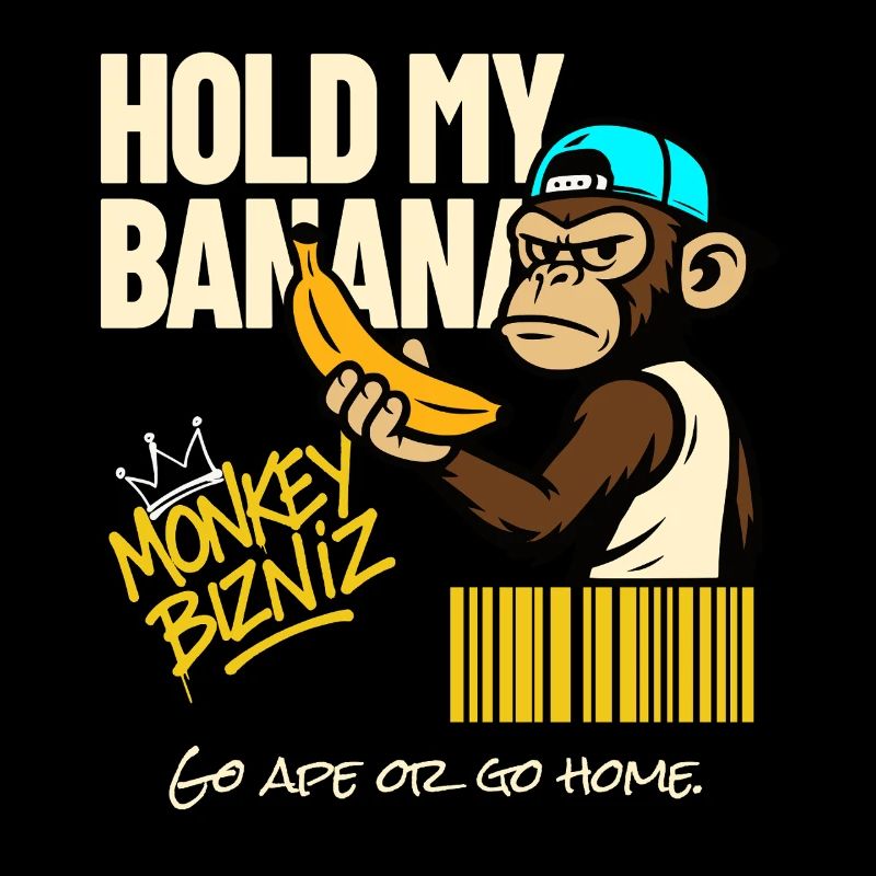 Monkey Banan Humor Design