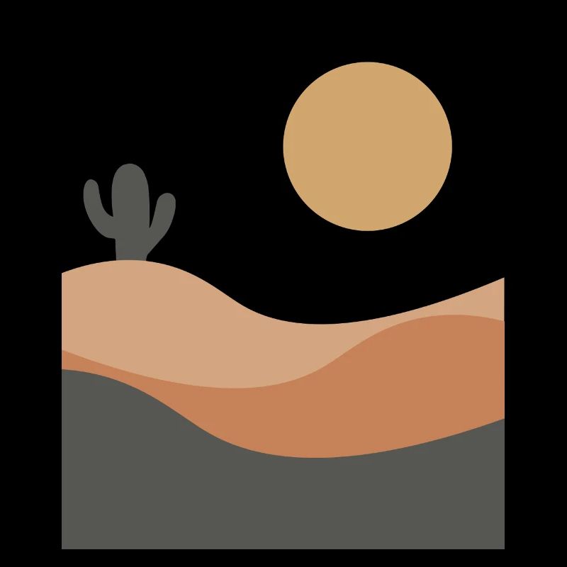 Minimalistische Wüstenlandschaft