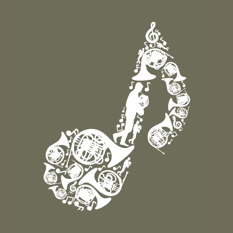 French horn musical note