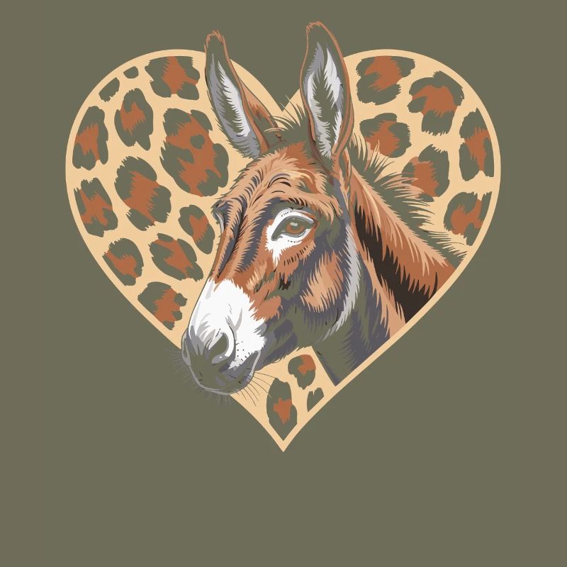 Esel mit Leopard-Herz
