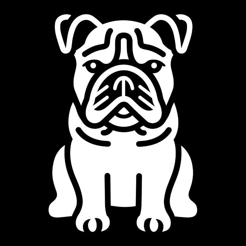 Expressive Bulldog Illustration