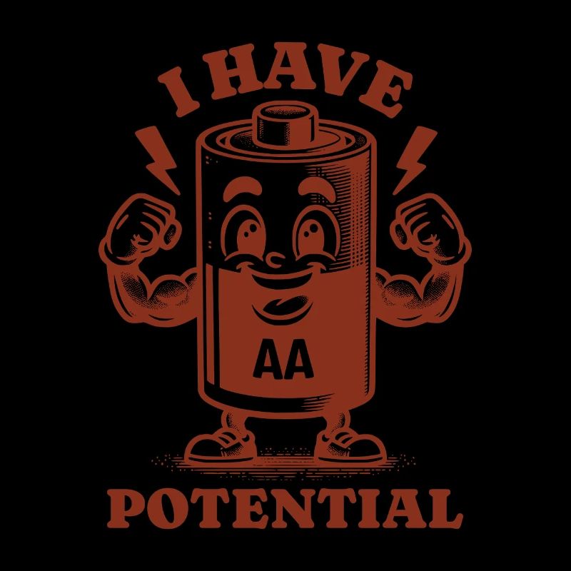 I Have Potential Funny AA Battery Physics Humor