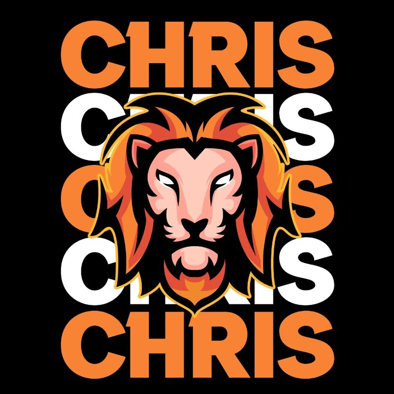 Lion's head with powerful lettering