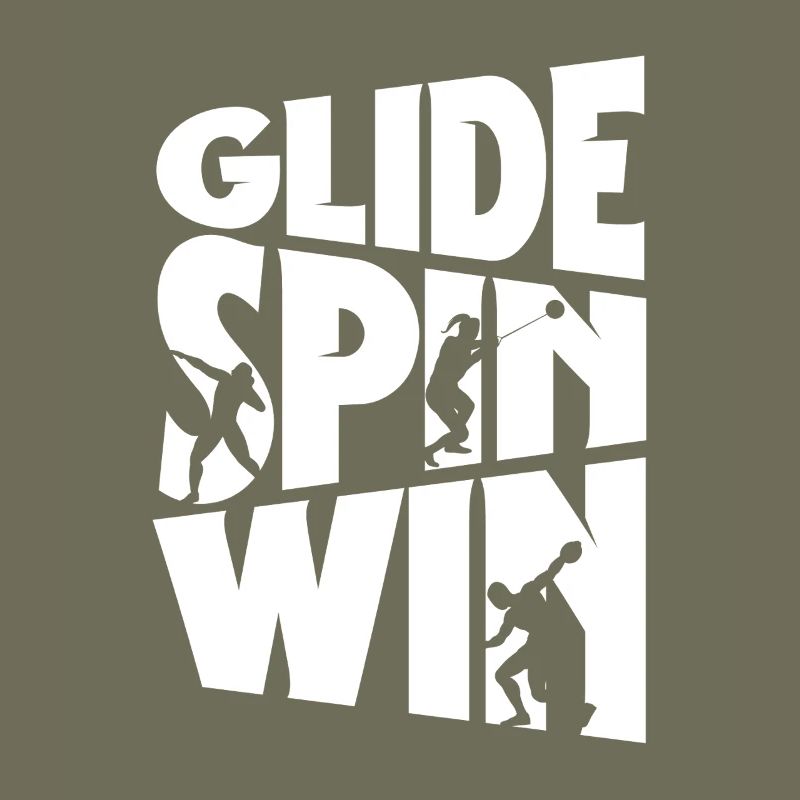 Kugelstoßen Kugelstoß Kugelstoßer Glide Spin Win