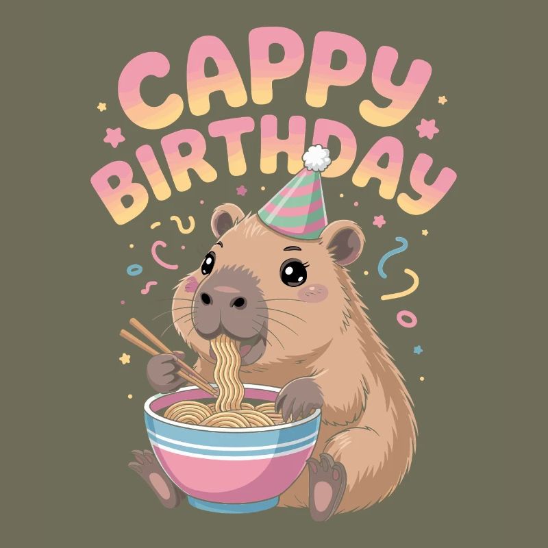  Cappy Geburtstag Capybara Ramen CAPPY BIRTHDAY