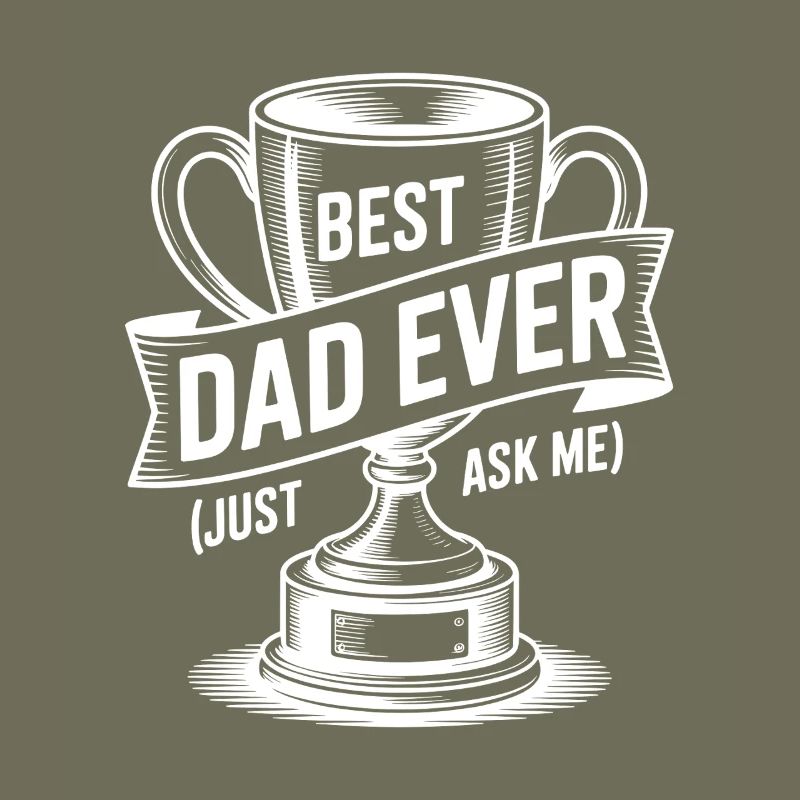 Bester Vater aller Zeiten (Frag mich einfach) mit Trophäe